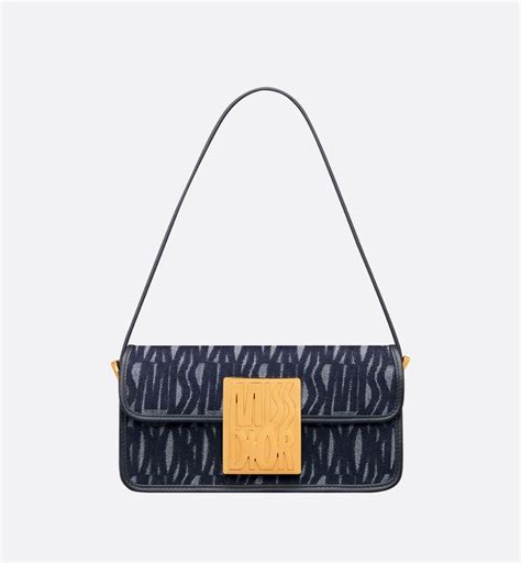 Miss Dior Flap Bag Blue Miss Dior Allover Denim 